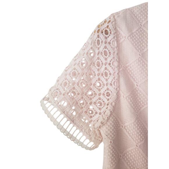 Ted Baker Dixa Guipure Lace Peplum Dress Light Pink Size 3 (US 8) - Picture 7 of 10